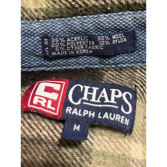 Chaps Ralph Lauren Wool Blend Plaid M Shirt Shacket Jacket Outdoors Lumberjack - Picture 4 of 4